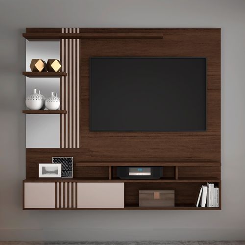 Panel Mueble Rack Tv Safira 49Plg  Cafe/Off White