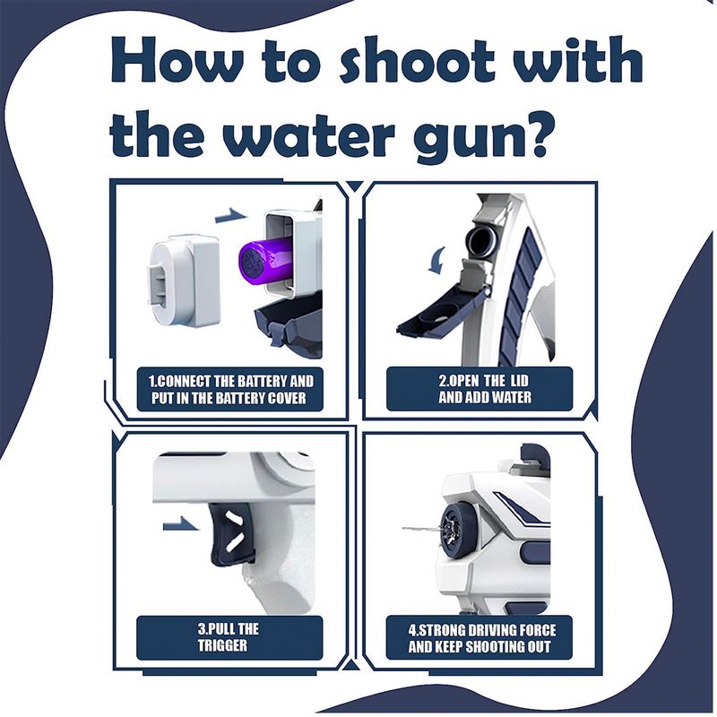 Pistola de Agua Eléctrica Automática Recargable Space