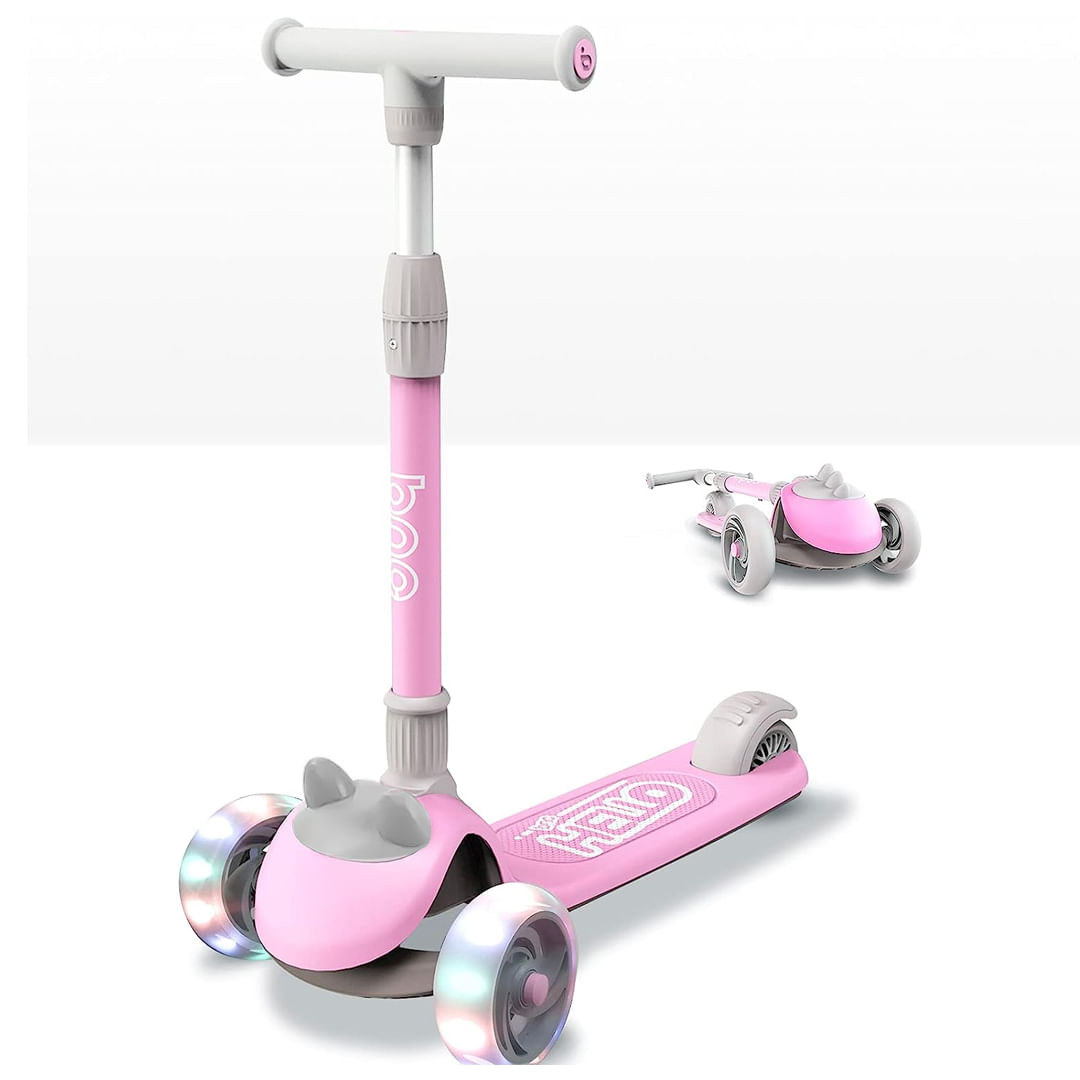 Escuter Para Niña Scooter Monopatin Plegable Acero Seguro Pink Scooter For  Girls