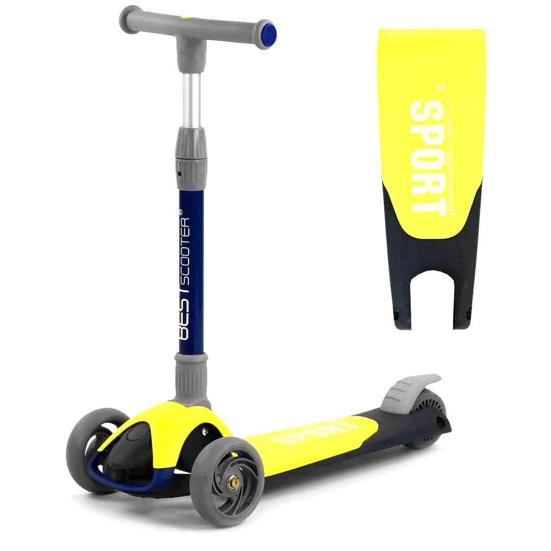 Ripley - SCOOTER MONOPATÍN PLEGABLE NIÑO 5 EN 1 – AMARILLO