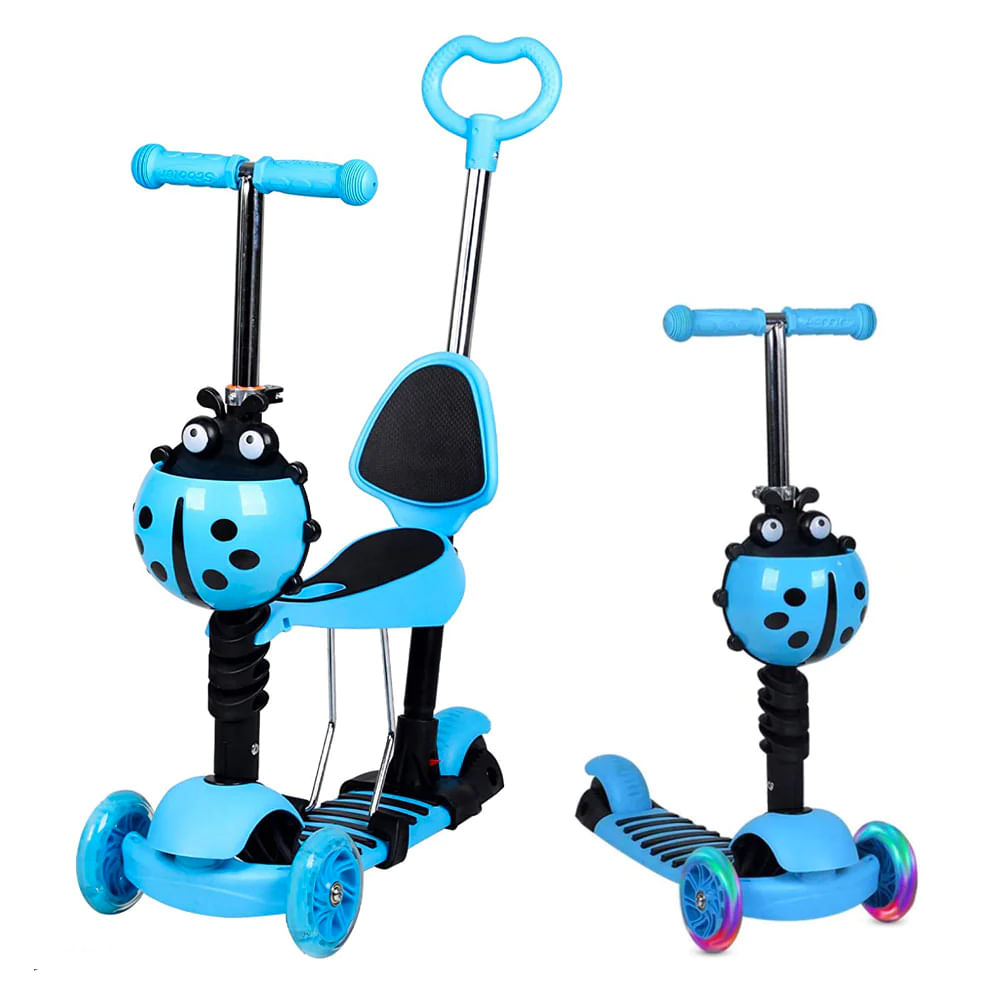 PATINETE EVOLUTIVO SCRIBBLE 5 EN 1 AZUL - JUGUETES PANRE