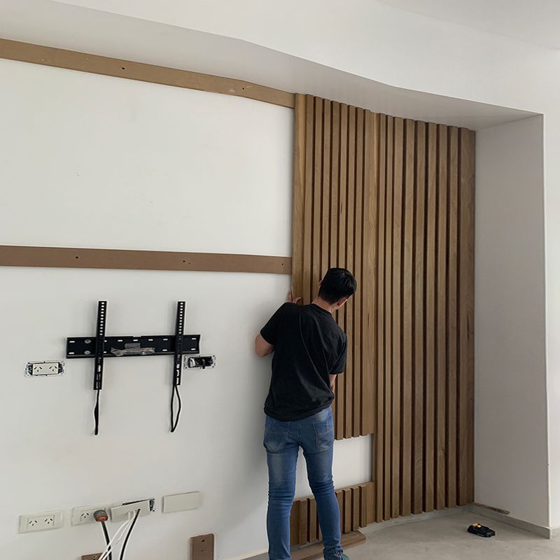 Decoración mural con madera