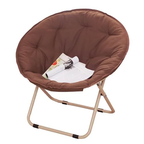 Silla Redonda Plegable Poliéster Café