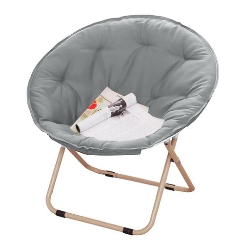 Silla Redonda Plegable Poliéster  Gris