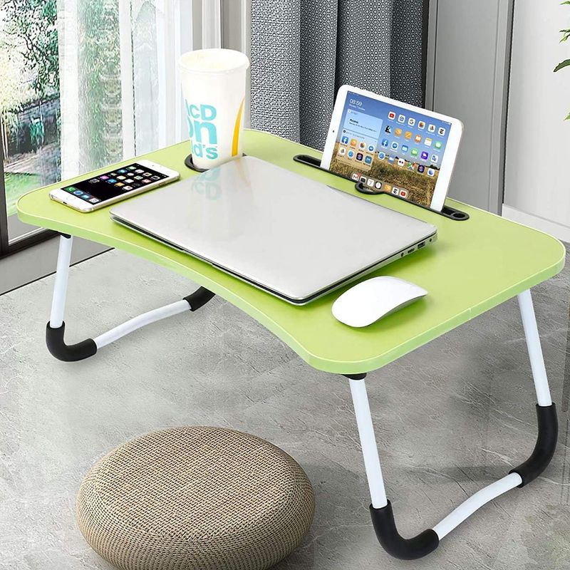 Mesa Plegable Portátil Notebook Multifuncional Cama Verde