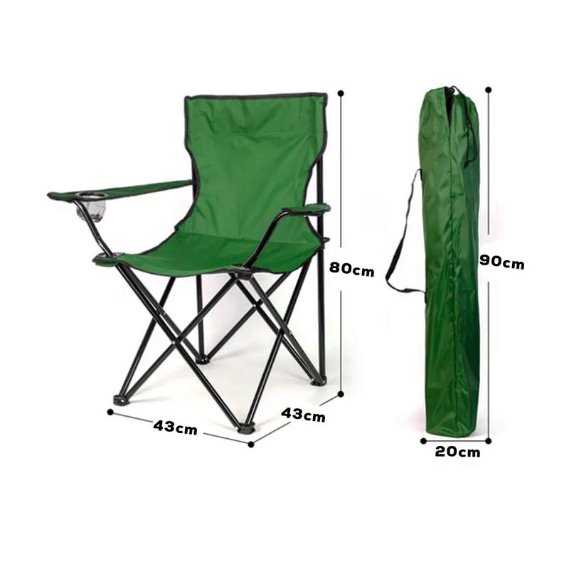 Silla Plegable Eo Safe Imports Color Verde Para Camping