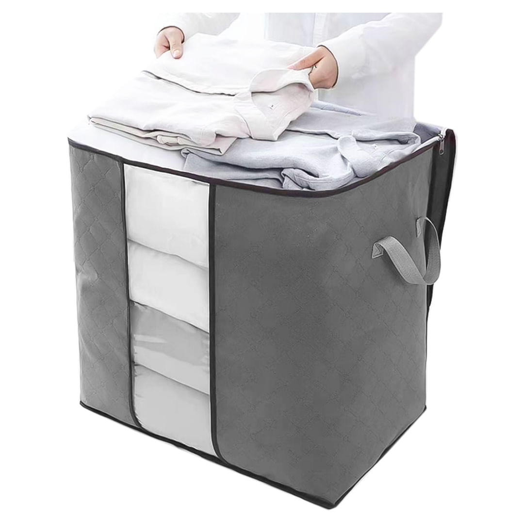 Bolsa De Almacenamiento Multiuso  Ropa  Accesorios Gris  46x48x26cm