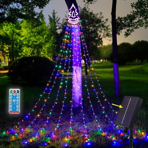 Luces de Navidad  Cascada  Árbol RGB Solar Control