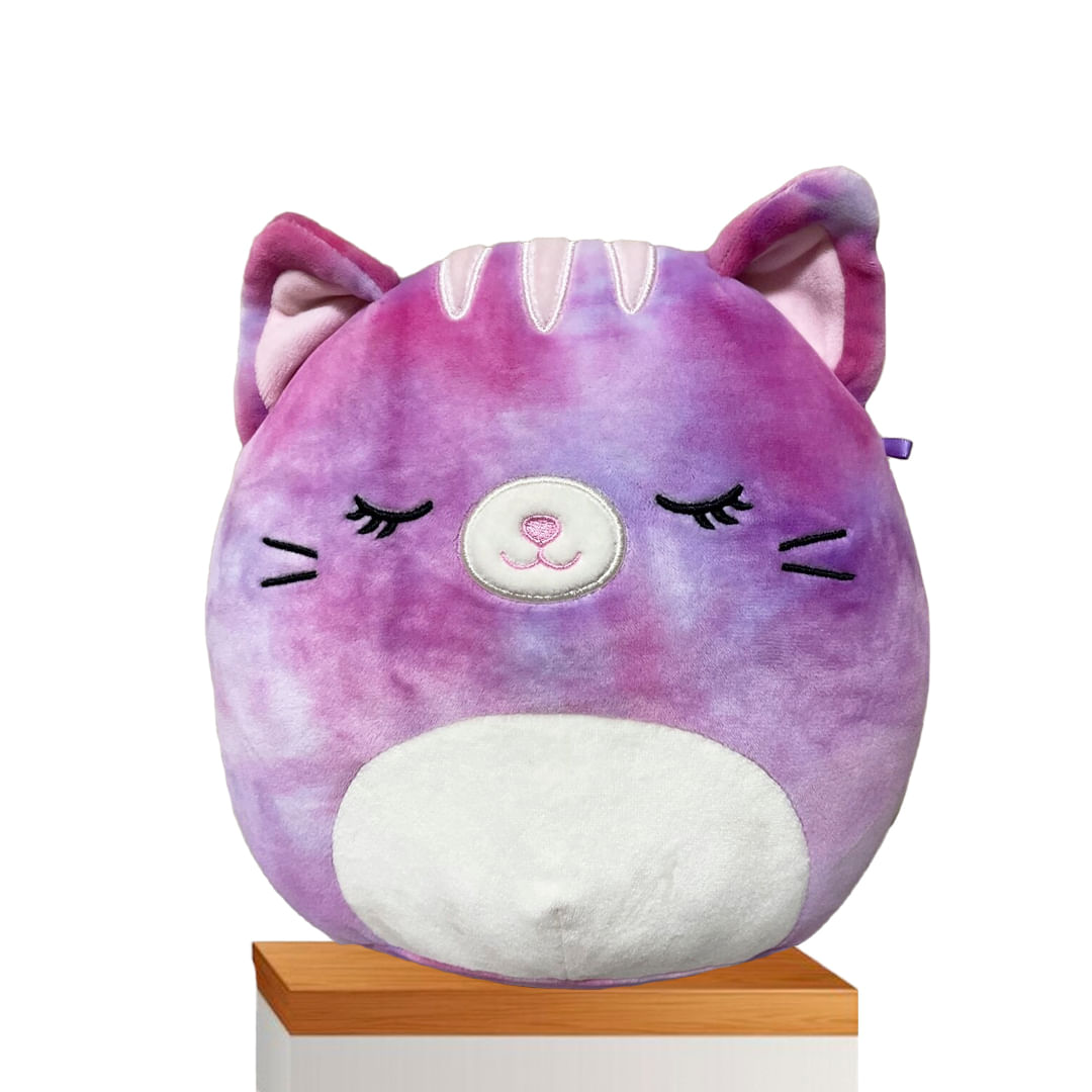 Peluche Diseño Gato Morado 24 cm Juguete Niños