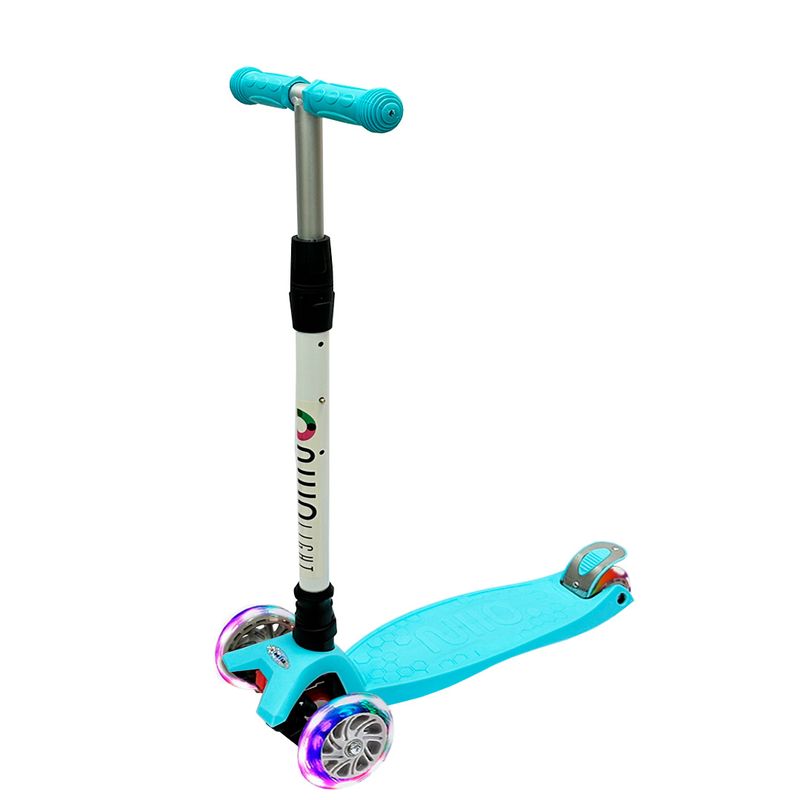 Scooter De Tres Ruedas Para Niños Con Luces Led Ajustable Color Azul