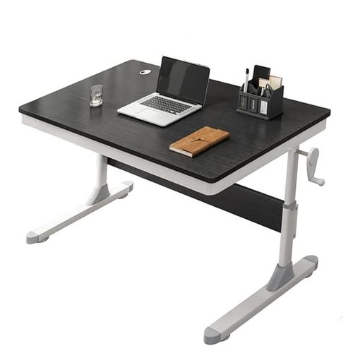 Mesa Escritorio con Altura Ajustable para Computador 80x60 cm Negro