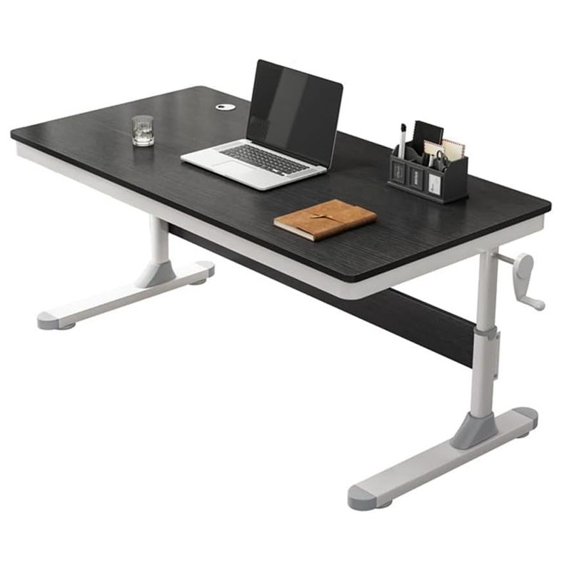Mesa Escritorio con Altura Ajustable para Computador 100x60 cm Negro