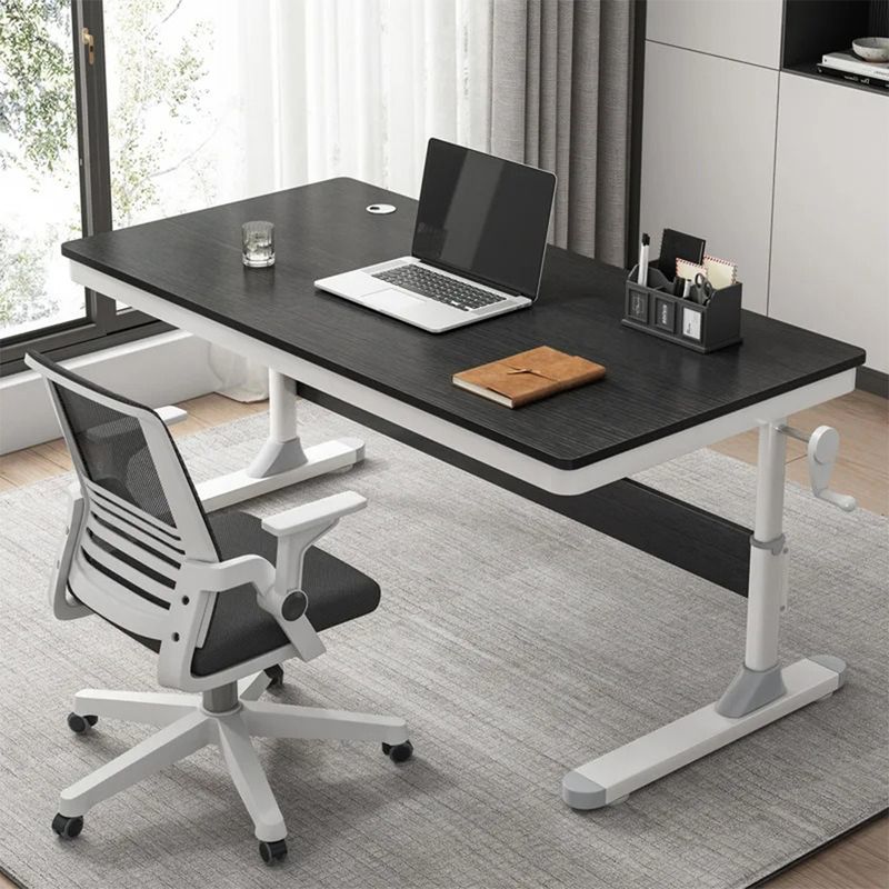 Mesa Escritorio con Altura Ajustable para Computador 100x60 cm Negro