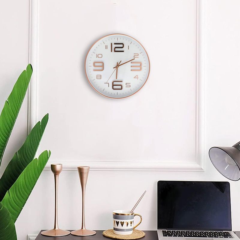 Reloj Análogo Decorativo de Pared Colgante con Cinturón de Cuero