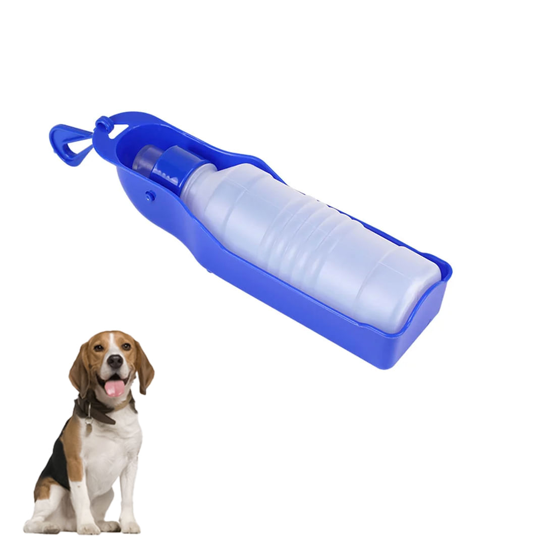 Bebedero de Paseo Botella 200ML Mascotas Azul