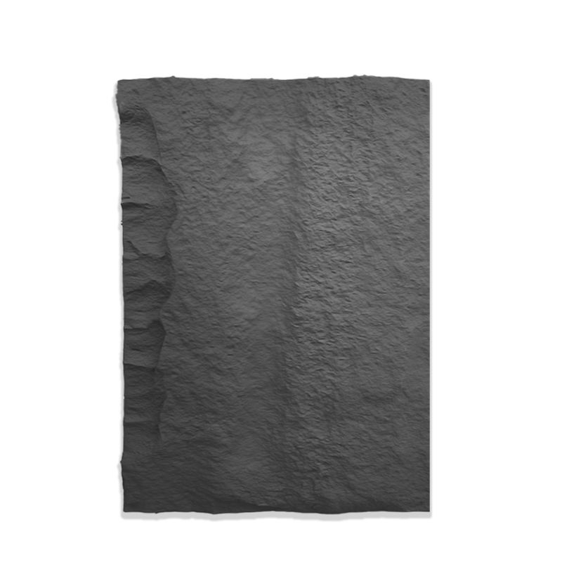 Pack 6 Panel Decorativo PU Imitación de Piedra Sintético 122x60.5x3 cm Negro