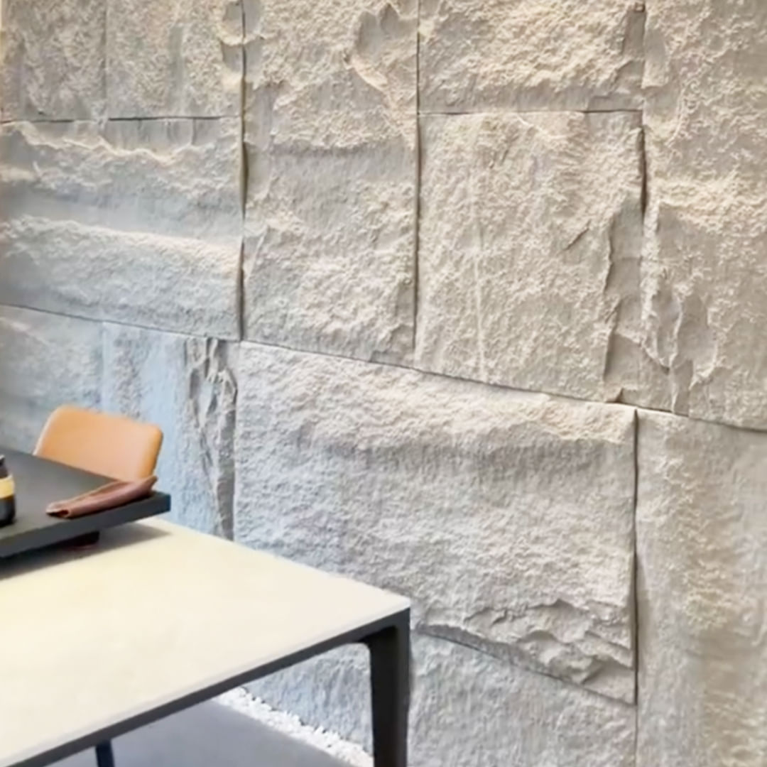 Panel de pared de piedra de pu