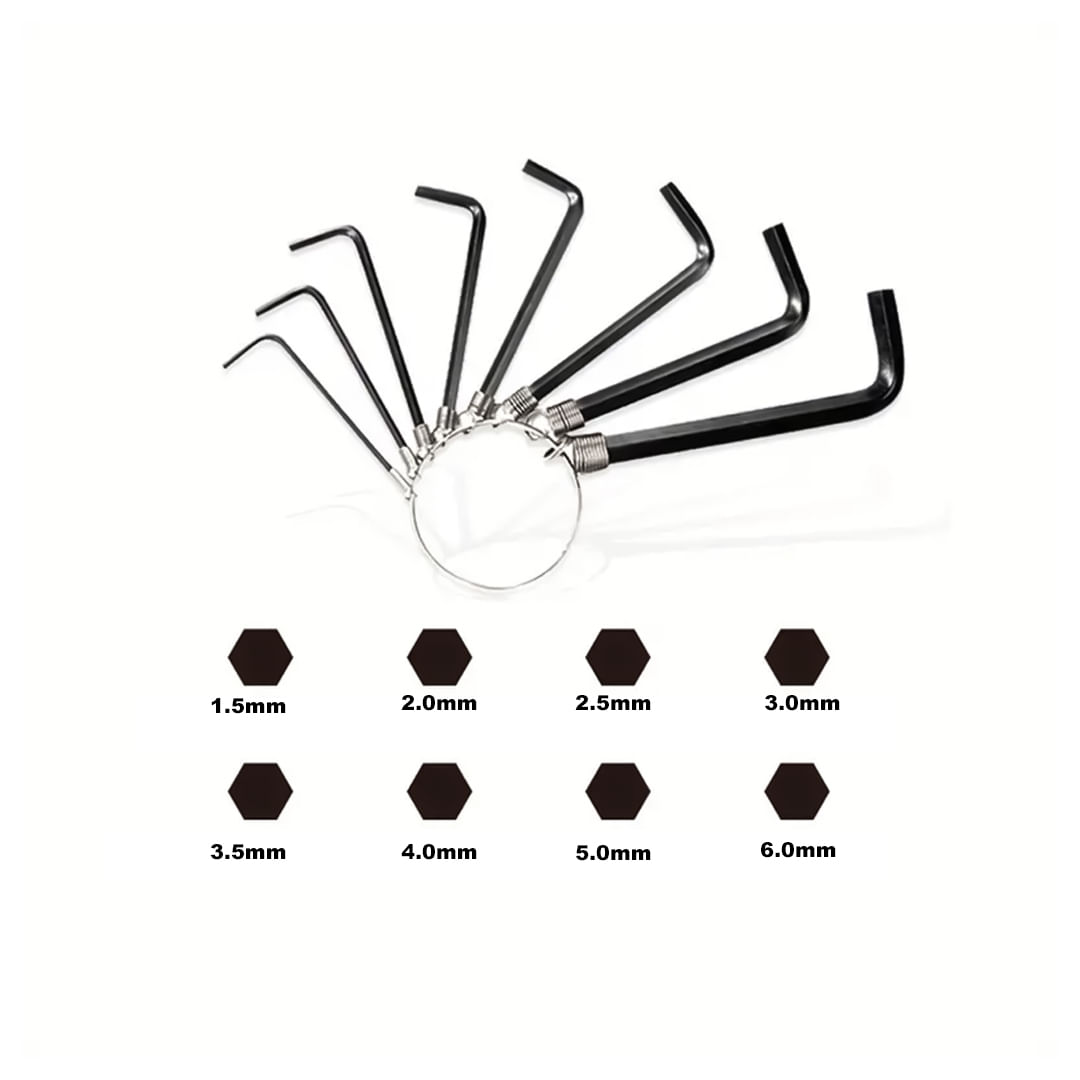 Juego de Llaves Allen kmt Tools 8Pza 1.5 - 6.0mm