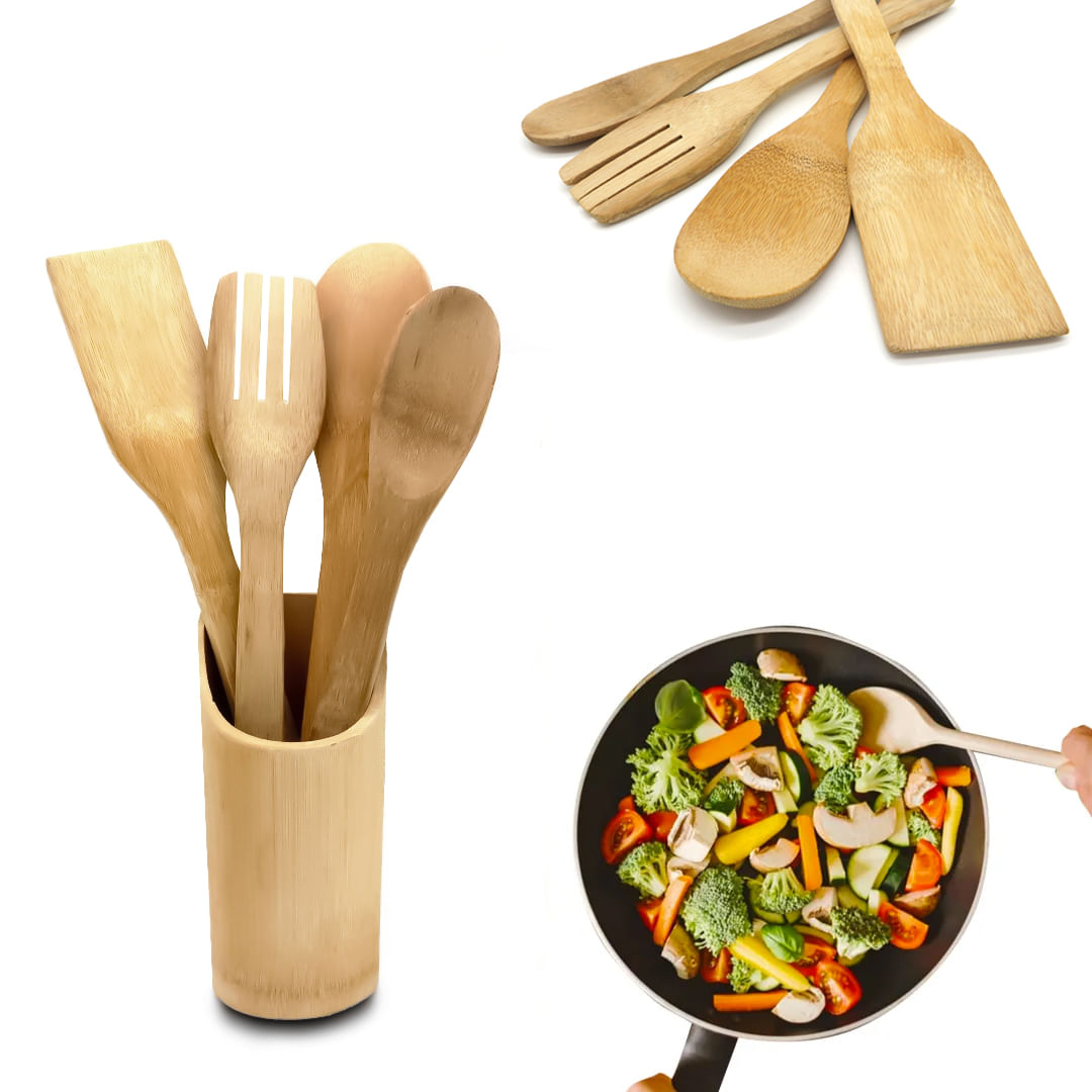 Juego De Cucharas De Madera Para Cocinar De 7 Piezas, Utensilios De Cocina De Bambú Mágicos, Juego De Accesorios De Cocina, Patrones Grabados, Cucharas De Cocina Mágicas, Regalo De Cumpleaños, Acción De