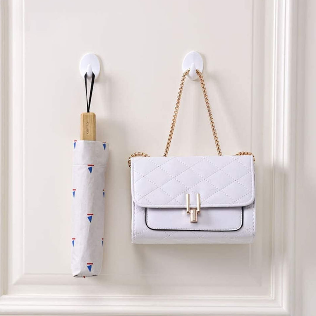 Alcayatas 32 Mm Merriway Merriway - Juego De 25 Ganchos De Pared Blancos | 32 Mm | Revestimiento Plástico | Para Toallas, Llaves, Herramientas Alcayatas Colgar Toallas