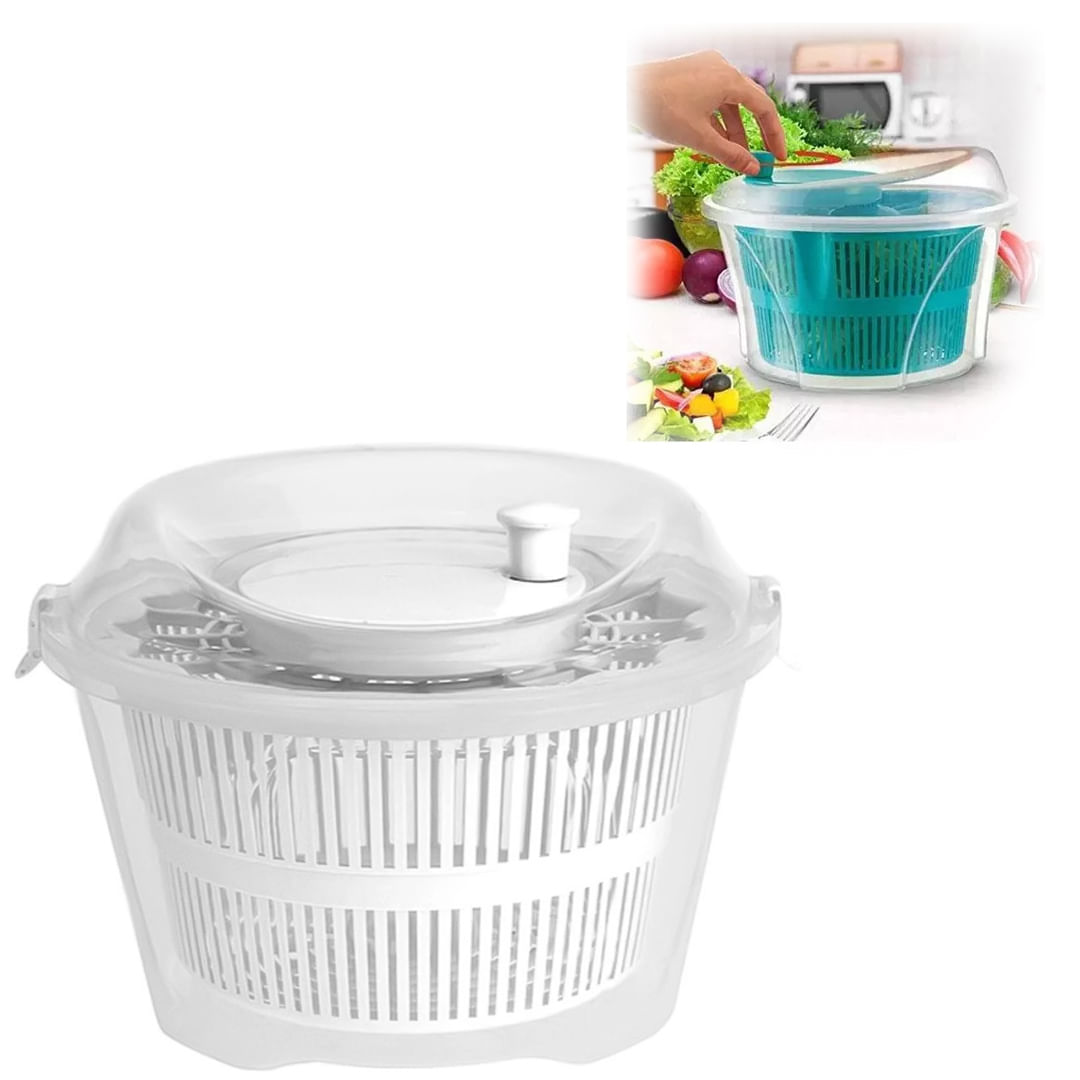 Escurridor Centrífugo De Vegetales Blanco  Rey Plast