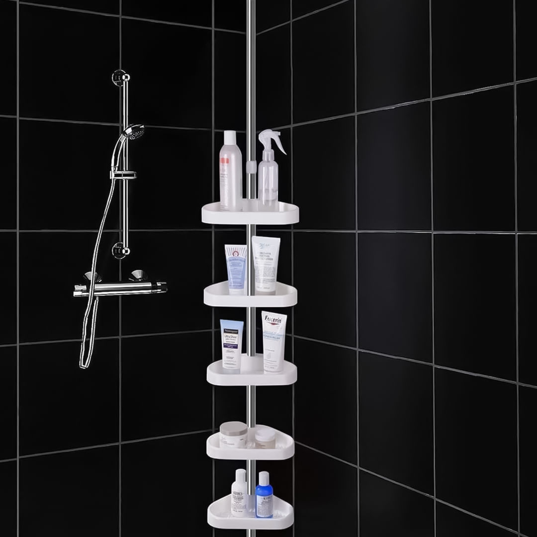 Estante De Baño 3 Niveles+Esquinero 4 Niveles Ajustable