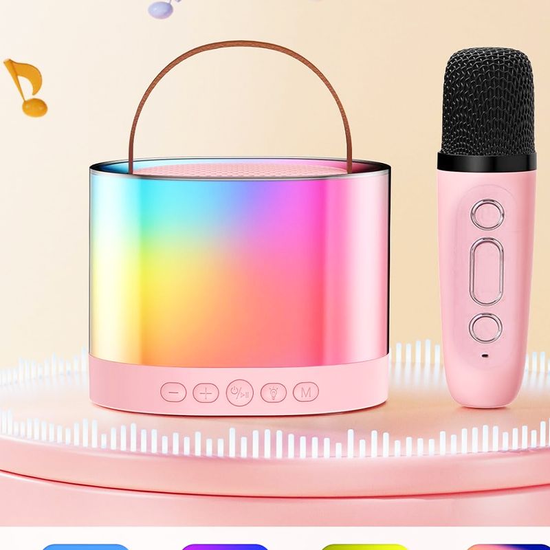 Karaoke Portatil 2 Microfonos Inalambrico Niña Niño Color