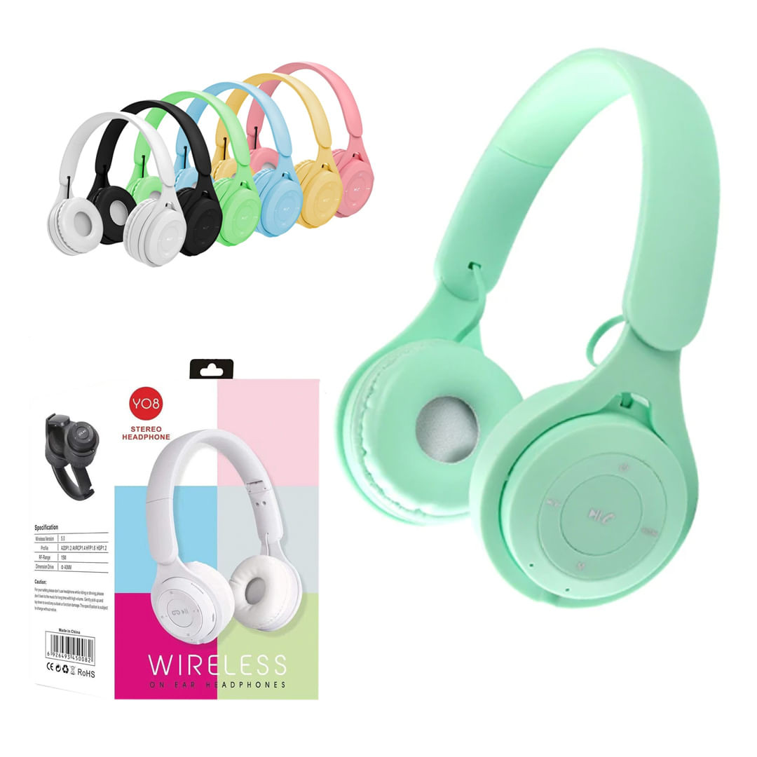 Audífonos Wireless Manos Libres Y08 Verde