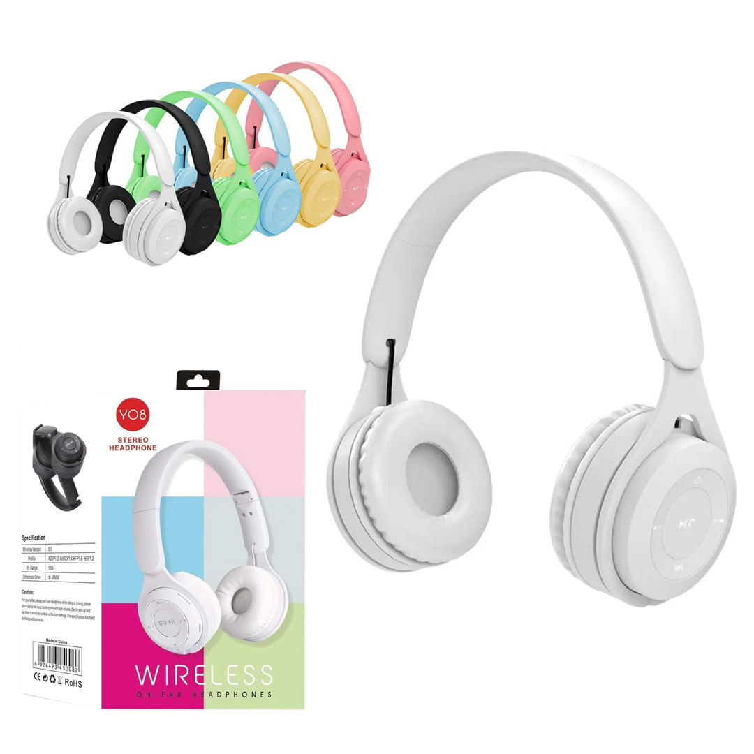 Audífonos Wireless Manos Libres Y08 Blanco