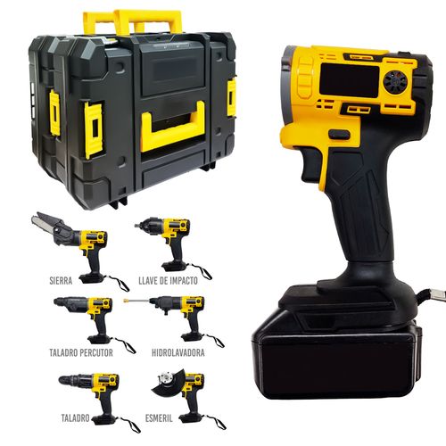 Set 2 Maletas de Herramientas 6 en 1 Inalámbricas Recargables