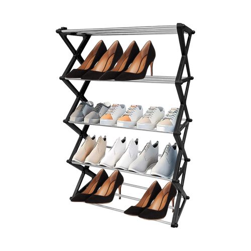 Zapatera Organizador Rack 5 Niveles Negro