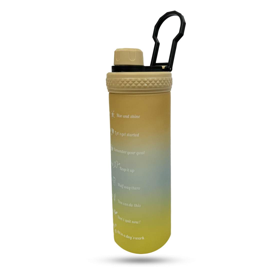 Botella de Agua Motivadora 850 ml Café