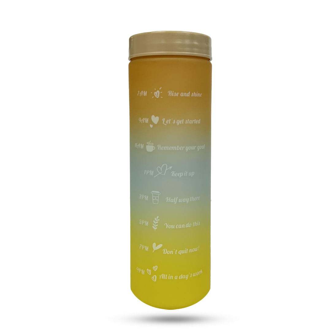 Botella de Agua Motivadora 600 ml Café