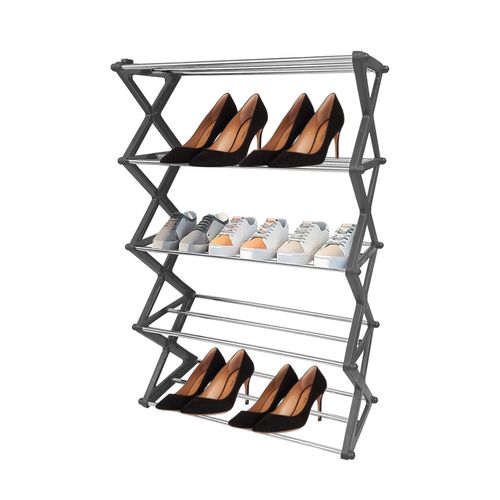 Zapatera Organizador Rack 5 Niveles Gris