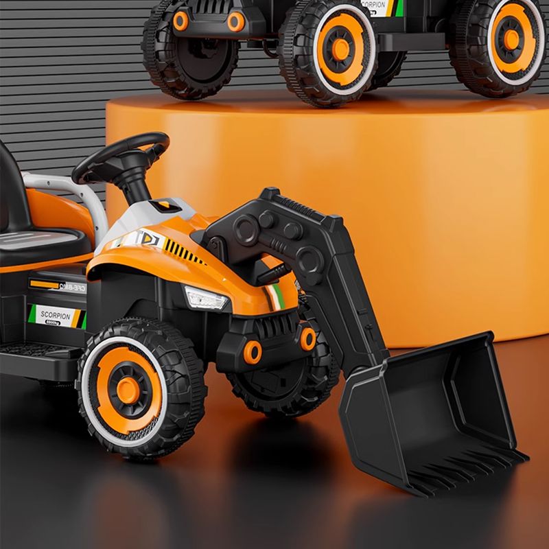 Vehículo Excavadora Eléctrica Ingeniería Amarillo para Niños