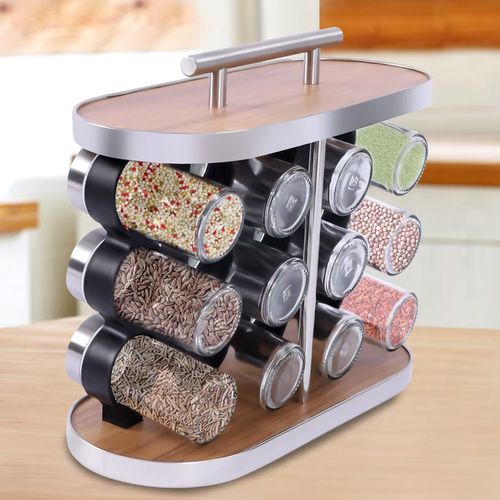 Set de Especiero Cocina 12  Tarros  28 cm