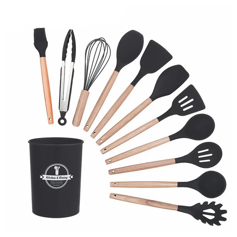 Juego De Utensilios De Cocina Pranski, 12 Piezas, De Silicona Aptos Para Lavavajillas