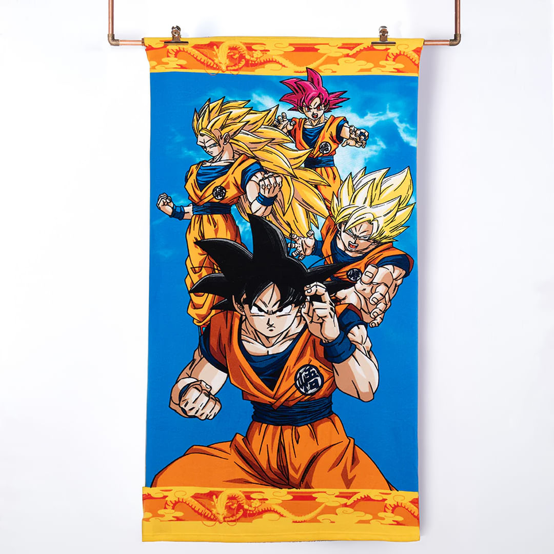 Dragón Ball Poncho Playa Dragon Ball Microfibra Con Capucha