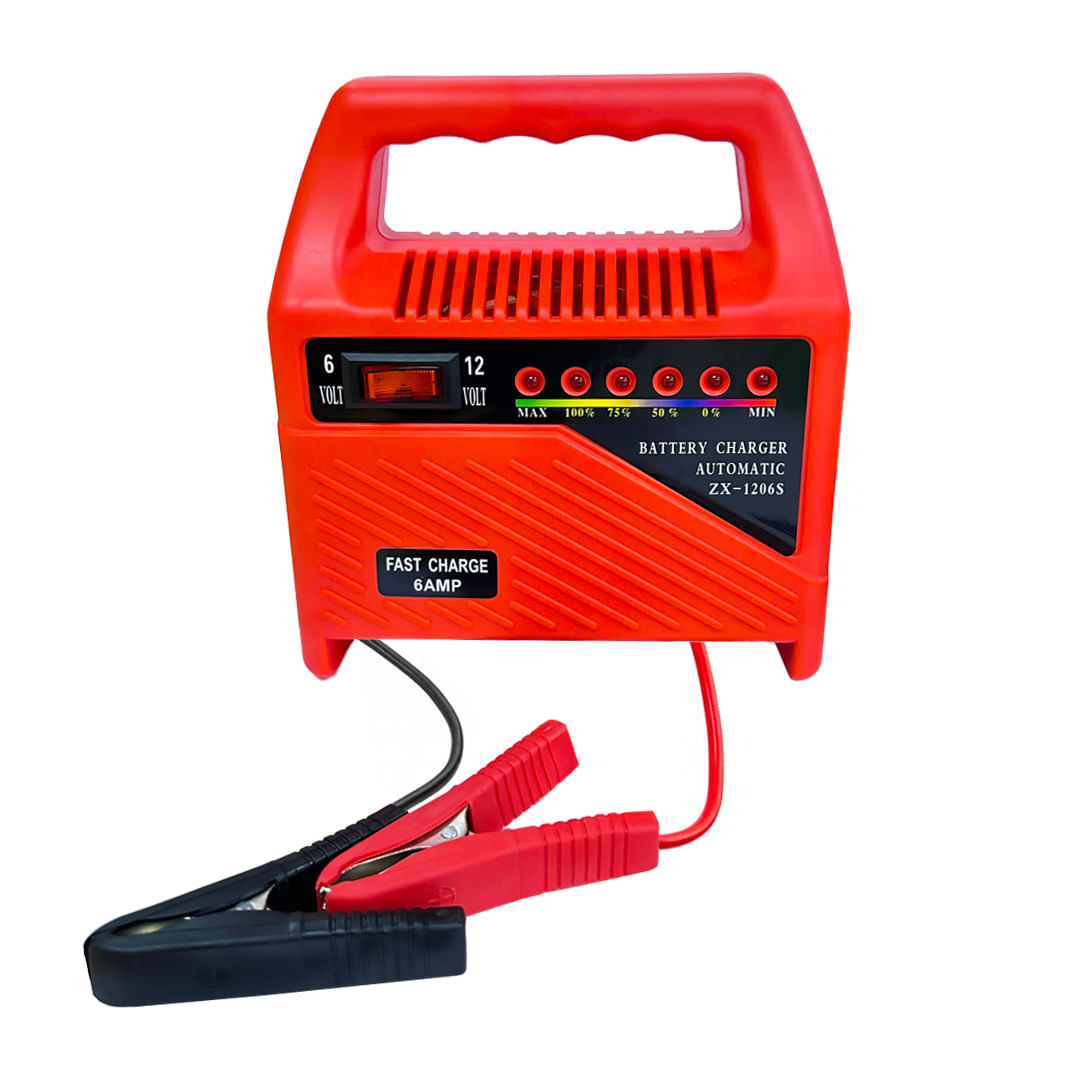 Cargador de Baterías Multivoltaje 6V - 12V 6AMP ZX-1206s Auto