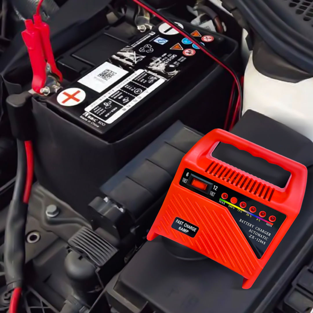 Cargador de Baterías Multivoltaje 6V - 12V 6AMP ZX-1206s Auto