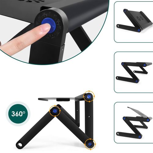 Mesa Soporte Plegable Ajustable Para Laptop Con Fan Cooler Soporte Para Mouse