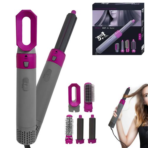 Secador Cepillo Alisador Cabello 5 en 1 1000W