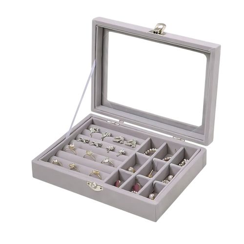 Organizador Joyero Accesorios Rectangular Gris