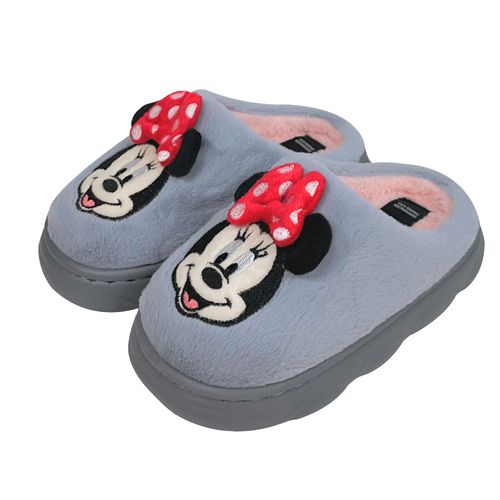 Pantuflas Infantil Diseño 3D Minnie Mouse Disney Grey Talla 28-29