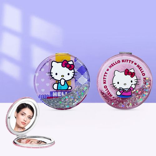 Espejo Portátil Compacto Circular Cartera Diseño Hello Kitty Sanrio