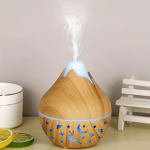 Humidificador Difusor de Aromas Luz RGB 200 ml Café Claro