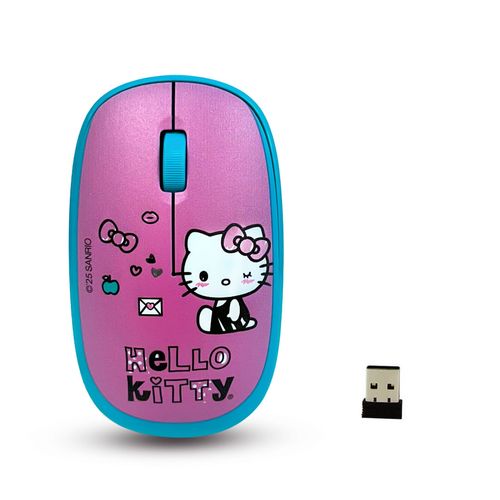 Mouse Inalámbrico Diseño Hello Kitty Sanrio Turquesa