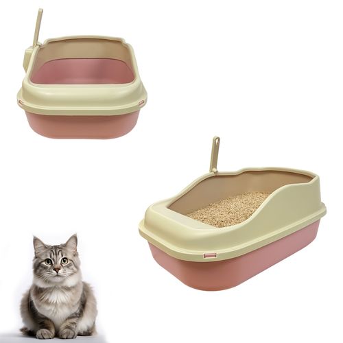 Arenero Baño Sanitario Para Gatos + Pala Rosa