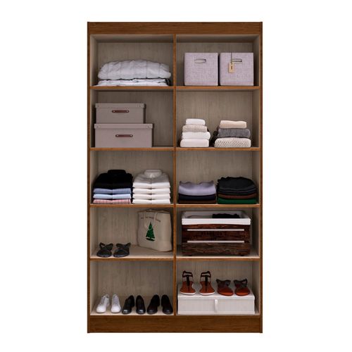 Ropero Closet Multiuso 4 Puertas Dueto Castaño