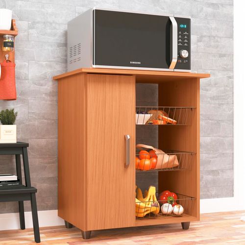 Mueble Verdulero Cocina De Madera Luna 3 Canastos Angelin